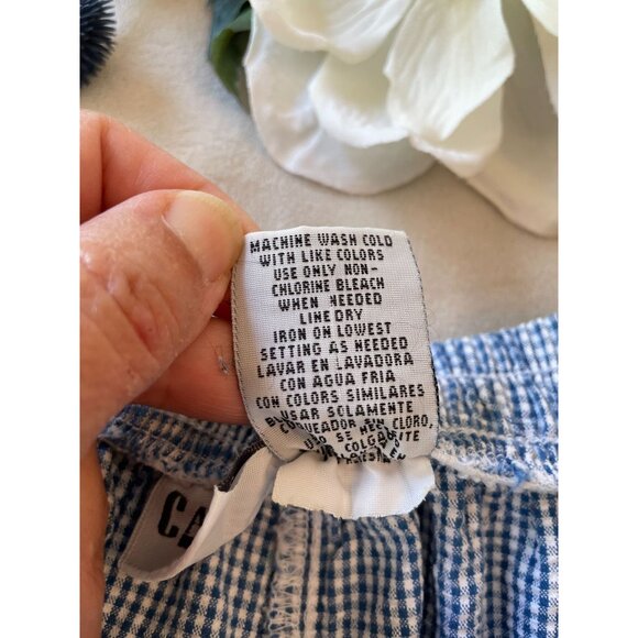 Vintage Capacity Gingham Embroidered Shirt & Pants Set S Grandmacore Cottagecore - Picture 13 of 16